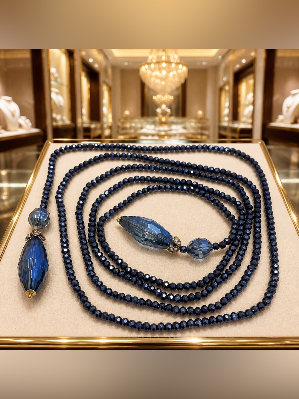 Heidi Daus Black Crystal Long Lariat Necklace and brasalette set MRSP $295 - Picture 7 of 17
